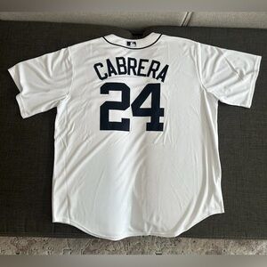 Nike Authentic Detroit Tigers Miguel Cabrera #24 MLB White Jersey Men’s Size: L